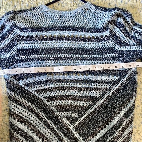 Style &Co. Women’s Blue Striped Cardigan Sweater - Picture 5 of 6